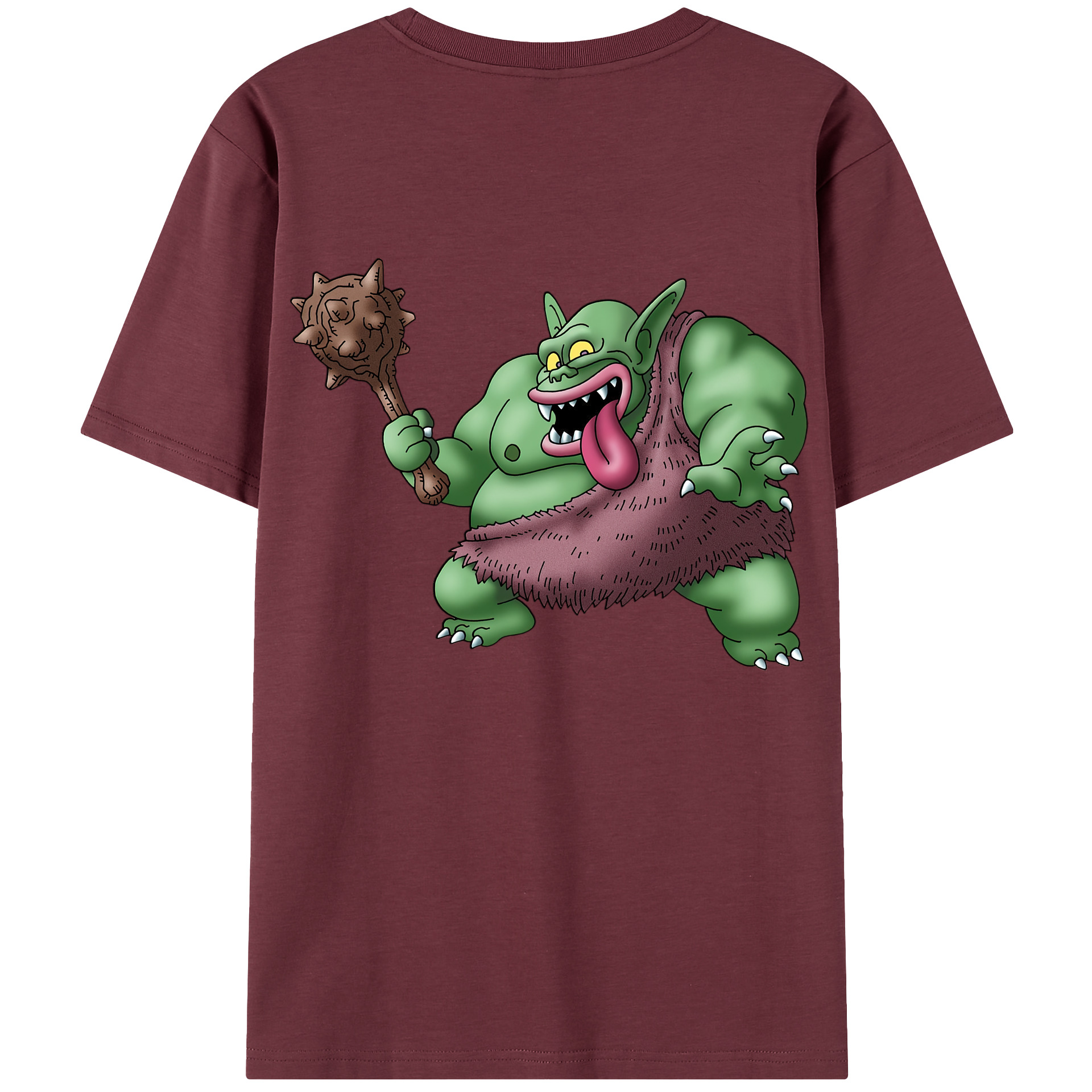 （画像用） ドラゴンクエスト Doragon Kuesuto Dragon Quest 綿100％半袖Tシャツ（背面プリント）